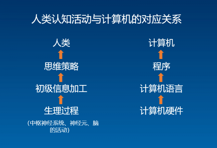 认知心理学主要研究高级层次的思维策略和初级信息加工的关系。我们可以用计算机程序模拟人的策略水平，用计算机语言模拟人的初级信息加工过程